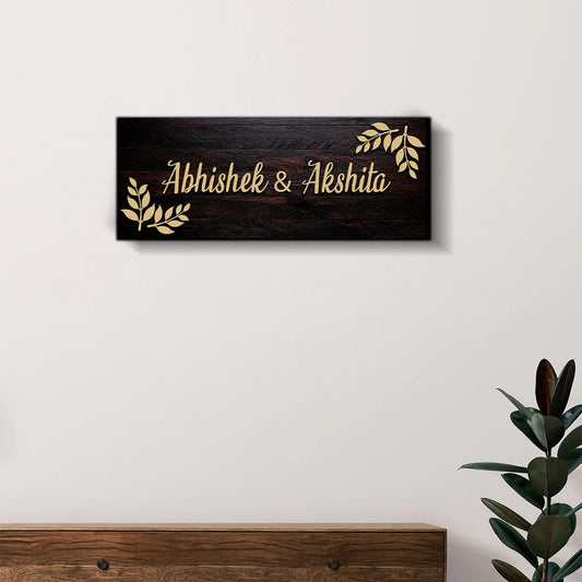 Floral Name Plate