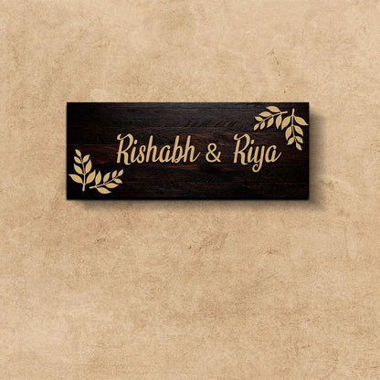 Floral Name Plate