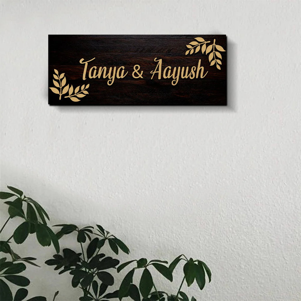 Floral Name Plate