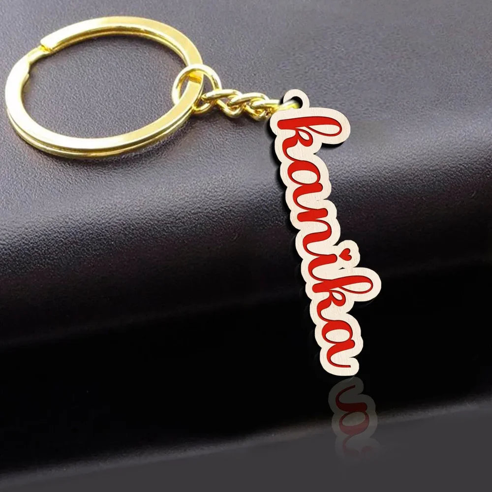 Personalised Kanika Wooden KeyChain