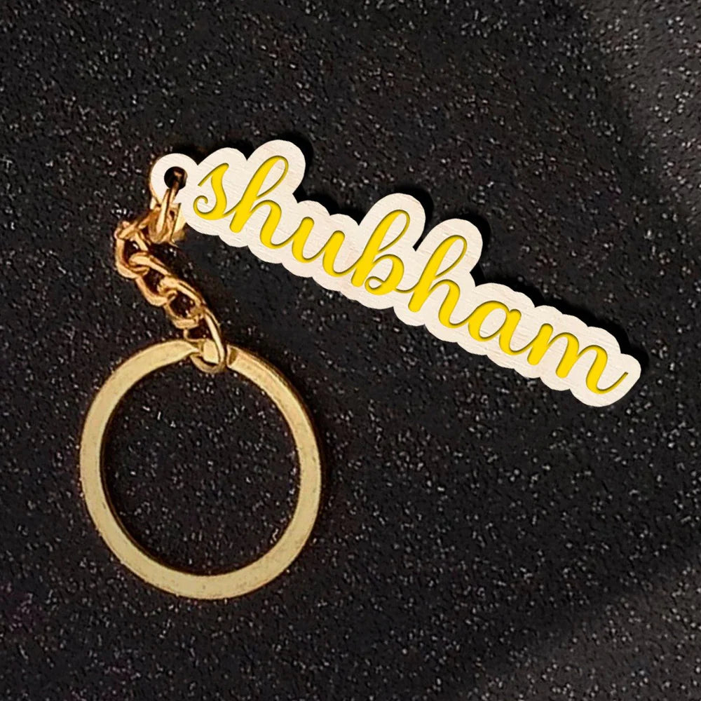 Personalised Kanika Wooden KeyChain