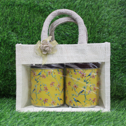 Jute Wedding Gift Bags (1 pieces and two jars) for Gift Hampers