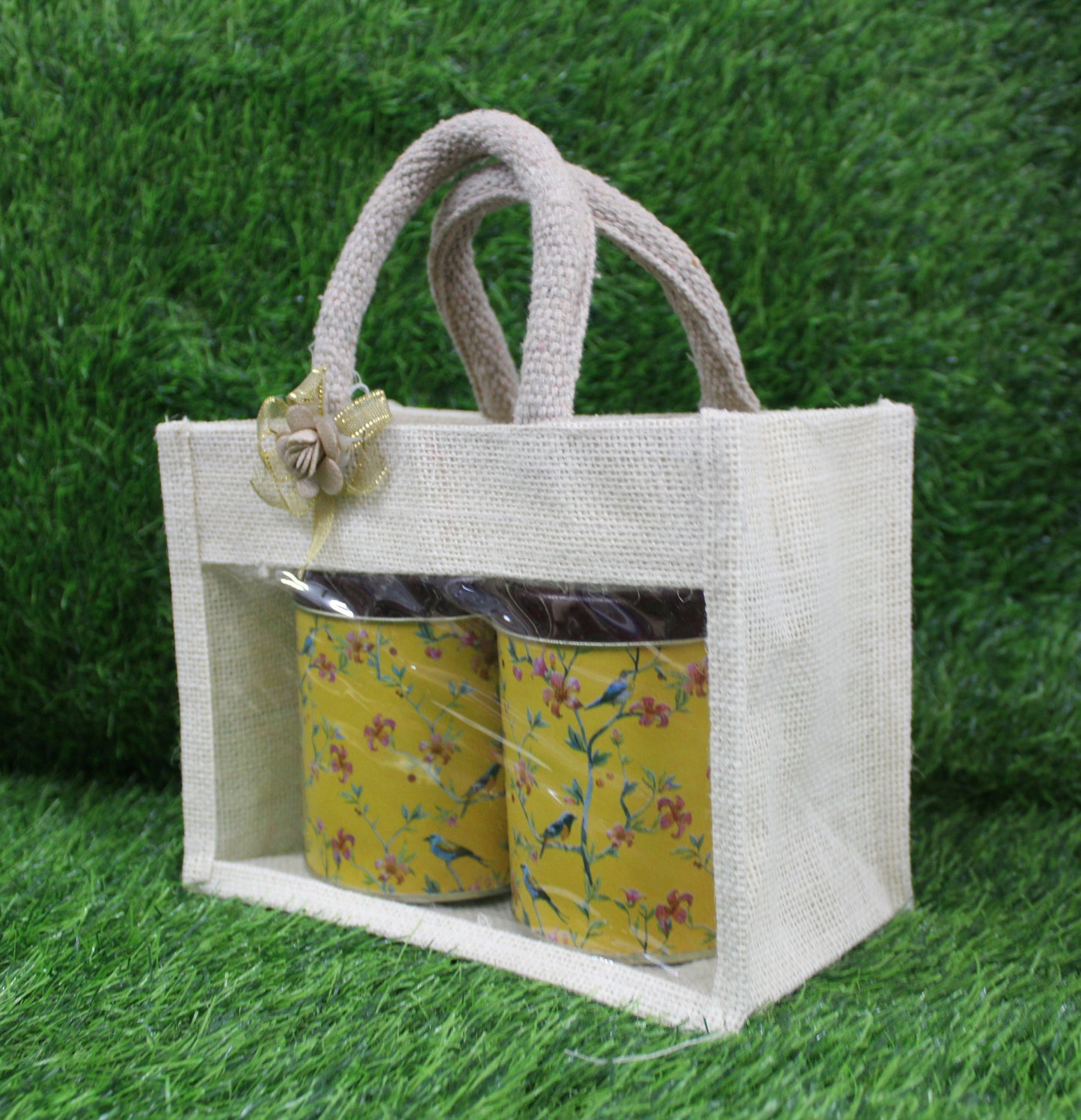 Jute Wedding Gift Bags (1 pieces and two jars) for Gift Hampers